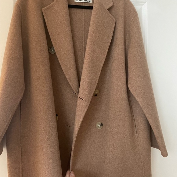 Acne Studios Beige Wool Coat - Picture 8 of 12